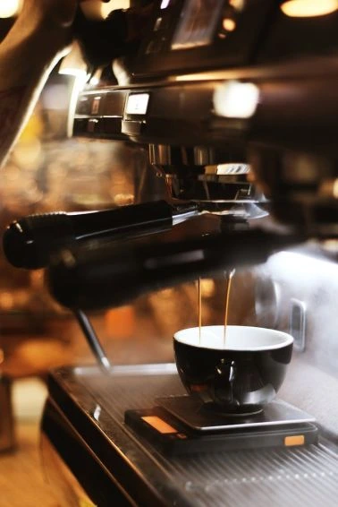 Black espresso maker